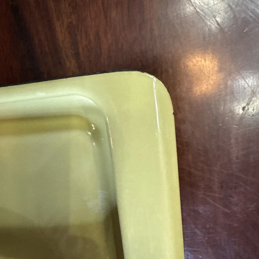 Cathrineholm Enamelware Lotus Baking Pan Green Lasanga Casserole Rectangular